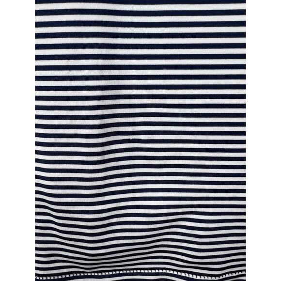 Peter Millar Summer Comfort Golf Polo Shirt Men XL Navy Blue Striped Embroidered - Picture 9 of 12